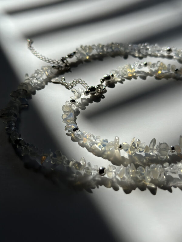 Bracelet Ankle with natural stone Opal and 925 Sterling Silver - Image 4